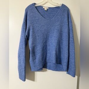 H&M Blue V-Neck Sweater Soft Knit Women’s Small